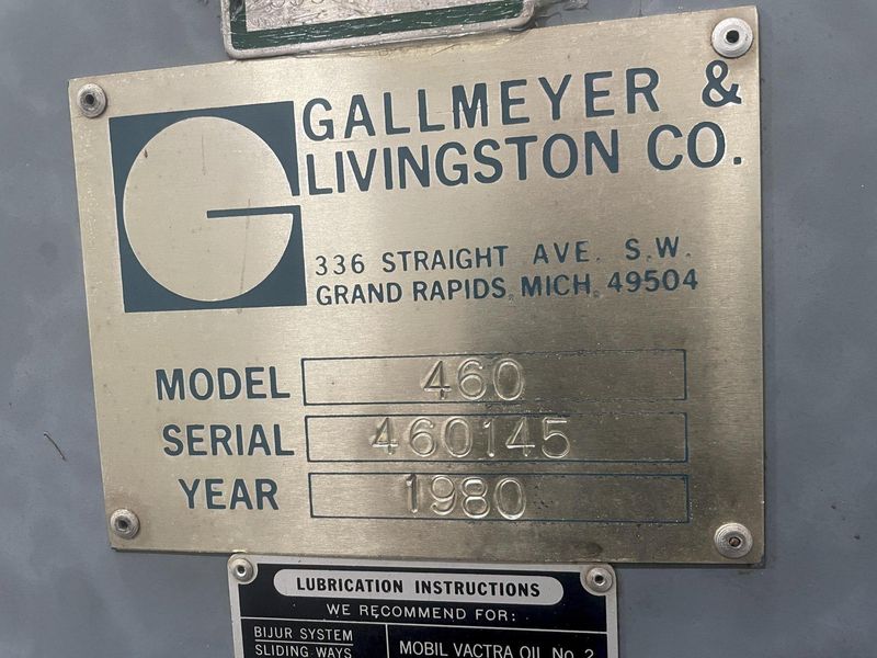 14" X 24" GRAND RAPIDS #460 HORIZONTAL SURFACE GRINDER: STOCK #77030