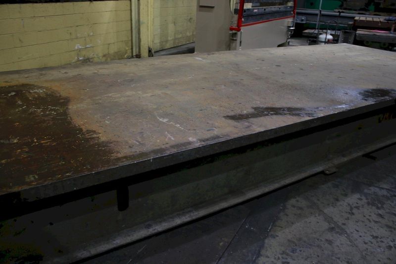 99-1/4" X 257" X 3" STEEL PLATE ON STAND: STOCK #74980