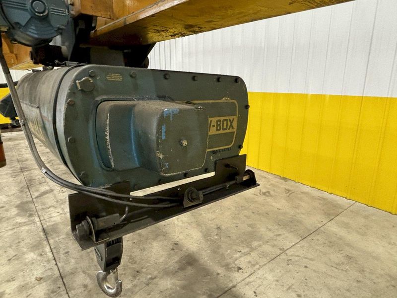 7.5 TON x 27'-4" MOVE HANDLING SYSTEMS SINGLE GIRDER BRIDGE CRANE W/ SHAW-BOX HOIST: STOCK #2101