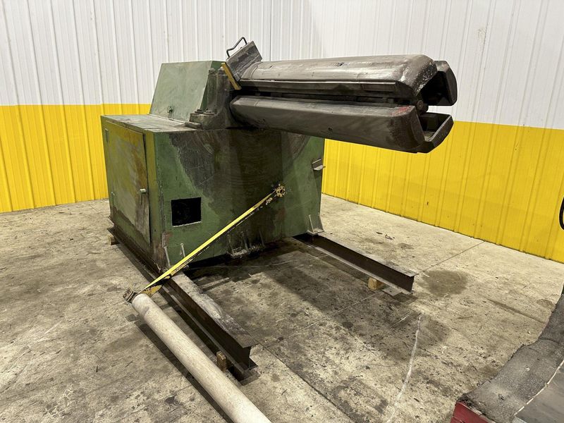 12,000 LB X 50" ROWE MODEL #12050-DSV MOTORIZED COIL REEL UNCOILER & COIL CAR: STOCK #21979