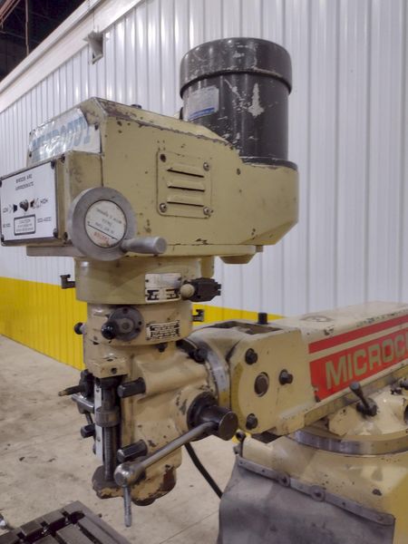 3 HP MICROCUT MODEL #1050 VERTICAL RAM KNEE MILL: STOCK #21730