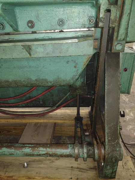 10' X 16 GAUGE WYSONG MODEL #A-120-HD MECHANICAL PNEUMATIC AIR POWER SHEAR: STOCK #18736