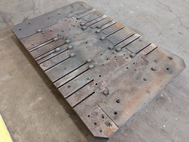 96" X 60" T-SLOTTED BOLSTER PLATE / LAYOUT SURFACE PLATE: STOCK #12680