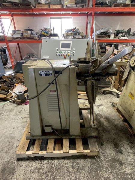 2,000 lbs. x 12" Wide Littell Coil Reel and Powered Straightener For Sale