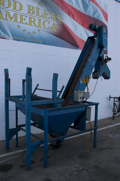 8" WIDE DAVIS INCLINED CHIP CONVEYOR: STOCK #76349