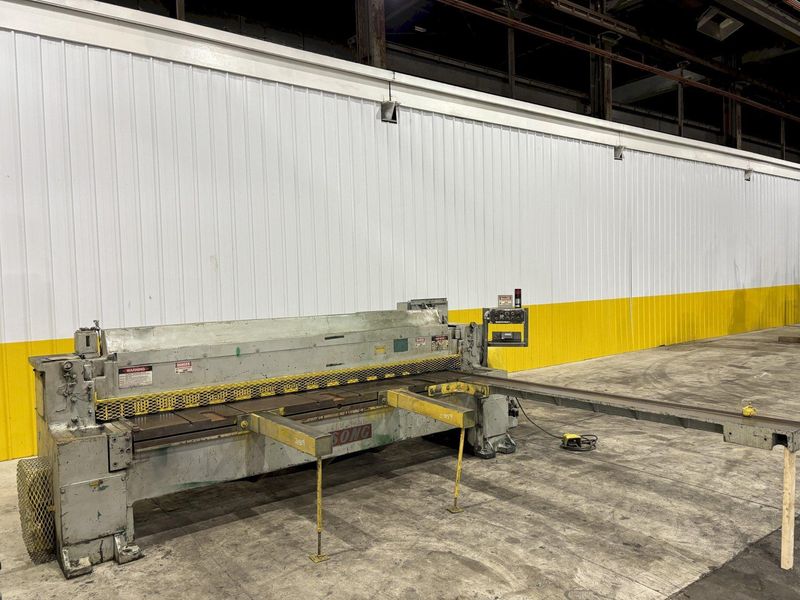 10' X 1/4" WYSONG MODEL #1025 MECHANICAL POWER SQUARING SHEAR: STOCK #21859