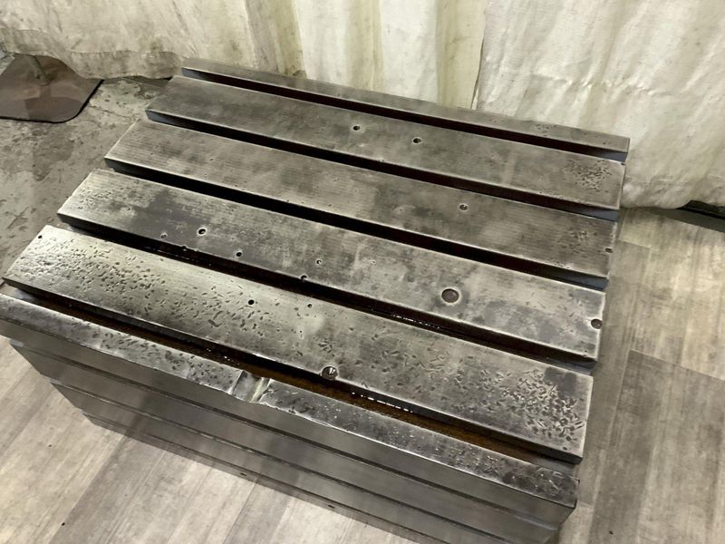 40" X 30" X 20" CAST IRON BOX DRILL TABLE: STOCK #80543