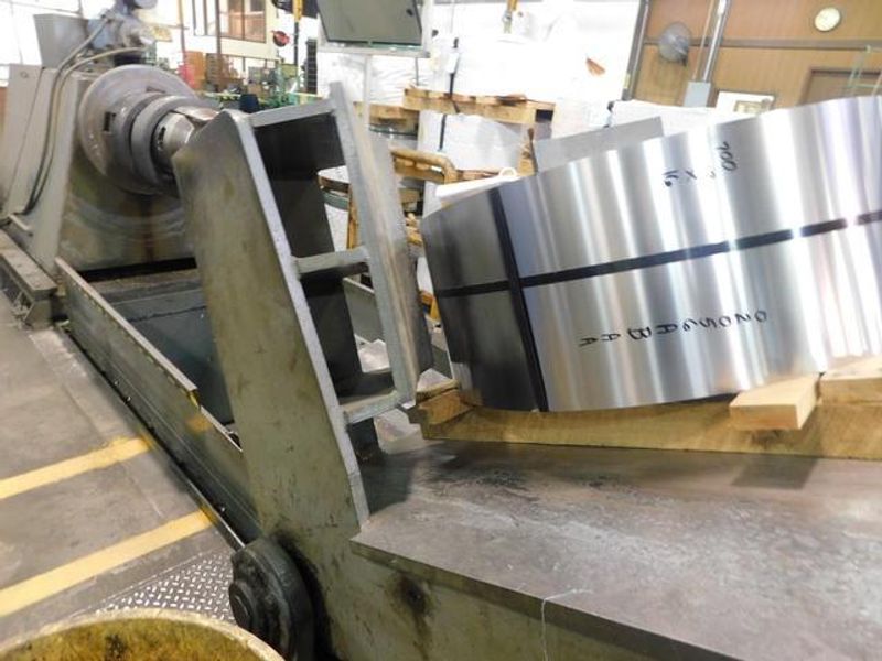 26" x.105" x 20,000# Ruesch Slitting Line with Slip Core Drum