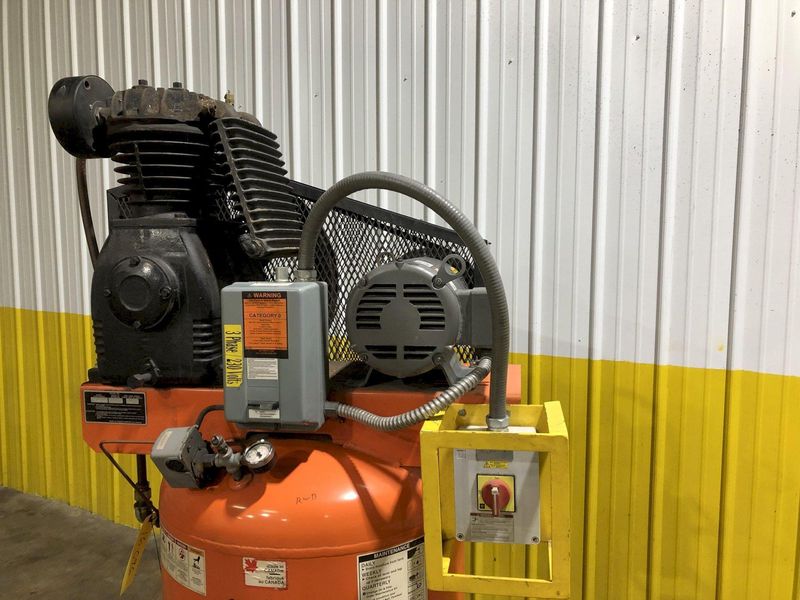 7.5 HP DEVAIR MODEL #TASV-5052-S 175 PSI VERTICAL AIR COMPRESSOR WITH AIR TAK 20 SCFM AIR DRYER: