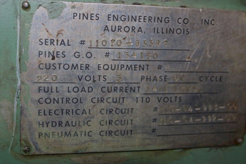 1" PINES HORIZONTAL TUBE BENDER: STOCK #62628
