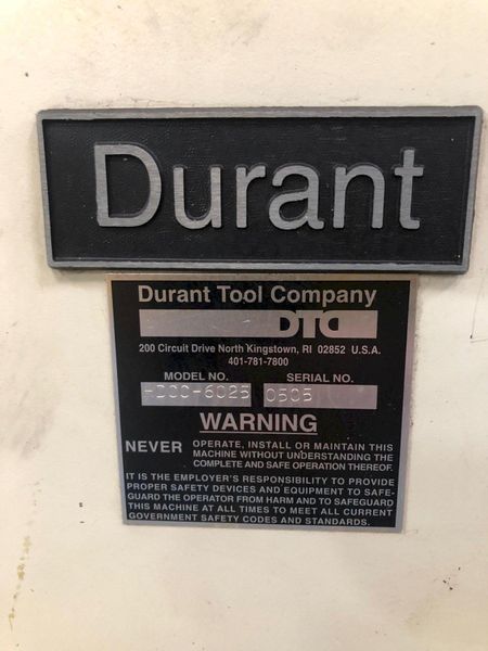 6000 LB X 25" X .090" DURANT COIL CRADLE STRAIGHTENER
