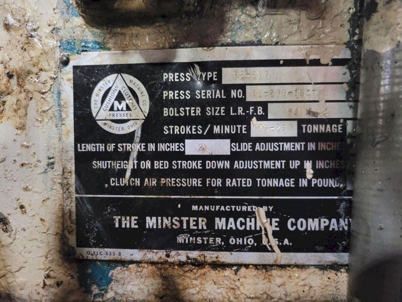200 TON MINSTER SSDC PRESS