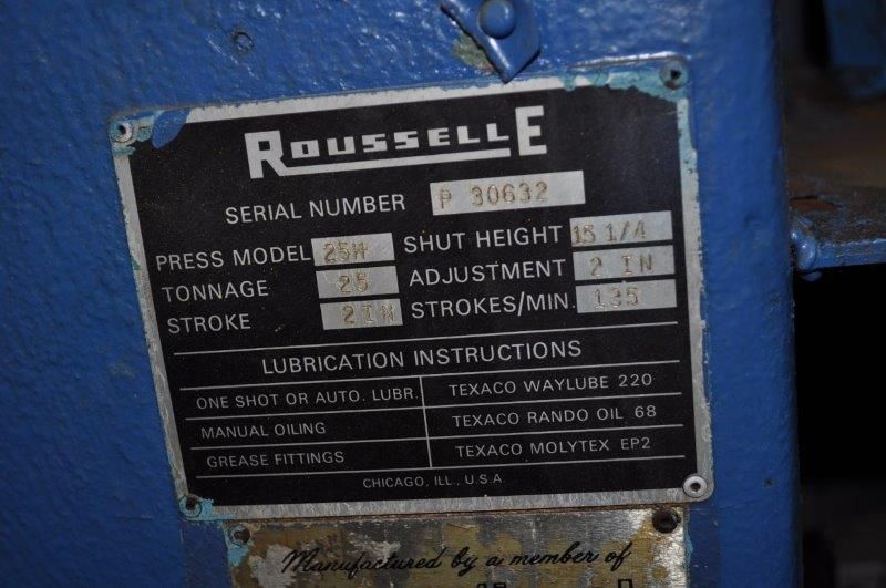 25 TON ROUSSELLE HORN PRESS