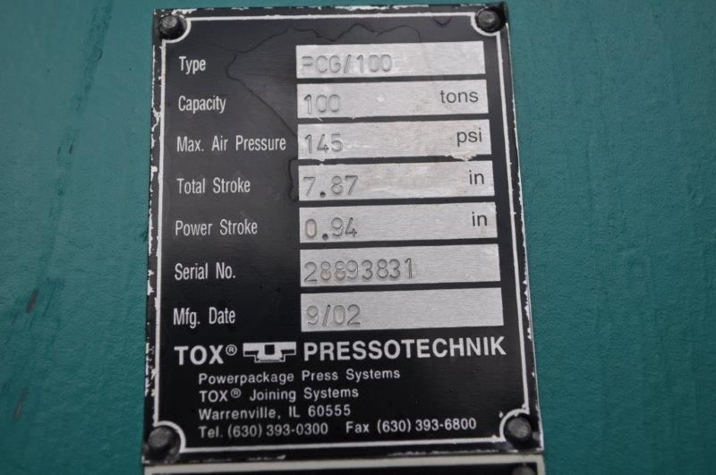100 TON PRESSOTECHNIK PRESS