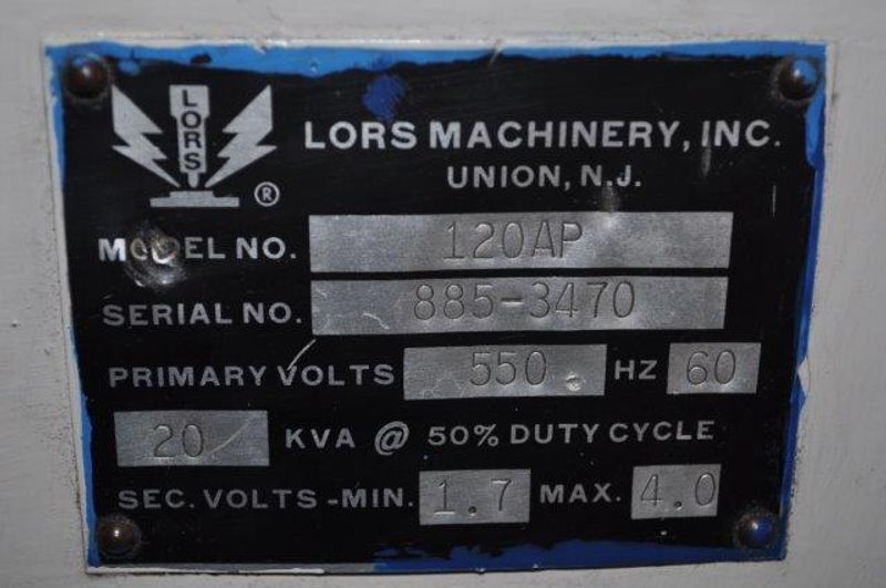 20 KVA LORS SPOT WELDER