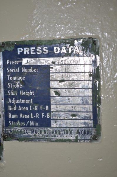 150 TON NIAGARA OBI  PRESS