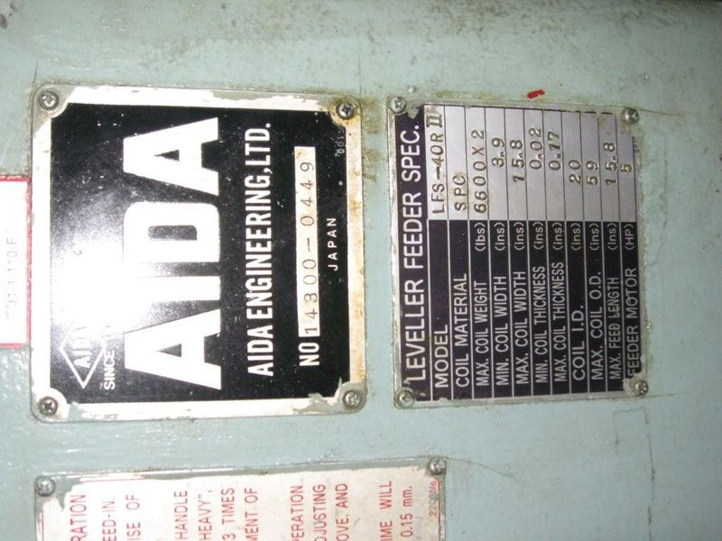 6600 LB x 15.8" X .170 AIDA SERVO FEEDLINE