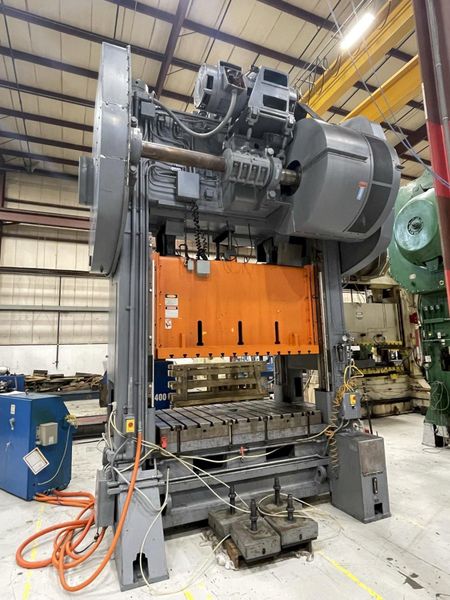 400 ton Bliss SC2-400-84-48 Used Straight Side Double Crank Mechanical Metal Stamping Press, Yea