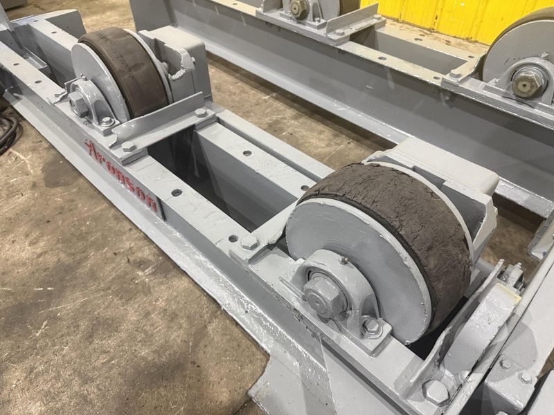 20,000 LB (10 TON) ARONSON MODEL #WRD10 POWERED TANK TURNING ROLLS, DRIVE & IDLER: YOBRO #25144