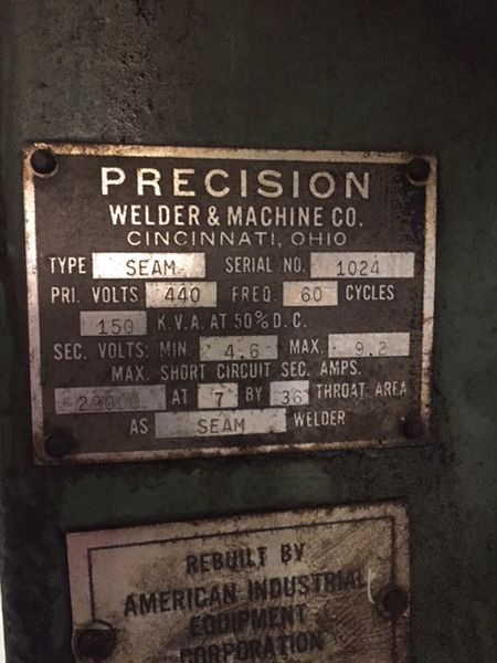 150 KVA PRECISION SEAM WELDER
