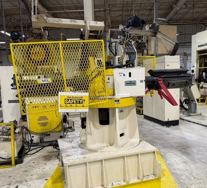 150-ton Minster "Piece-Maker" Back Geared Straight Side Press Model P2-150-60 For Sale, Year 199
