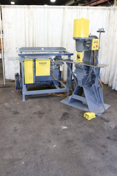 100 TON FABRILINE HYDRAULIC FLANGE PUNCH & HYDRAULIC TANK : STOCK #69703