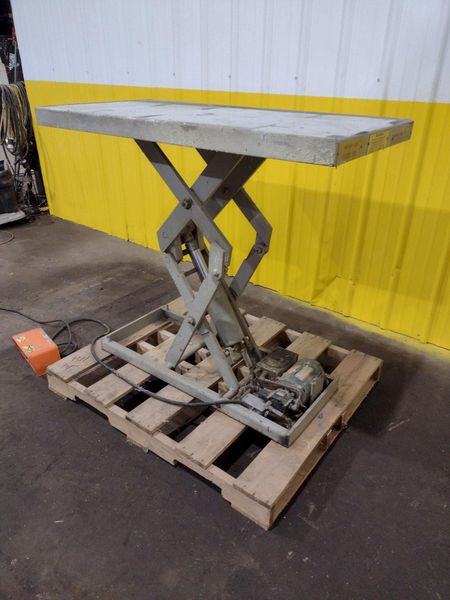 2,000 LBS X 24" X 48" AMERICAN MODEL #P36-020 HYDRAULIC SCISSOR LIFT TABLE, SINGLE PHASE 115V: S
