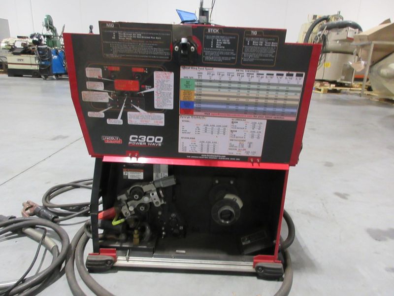 Lincoln Electric Power Wave C300 multi-process power source with an integrated wire feeder- Auction Item