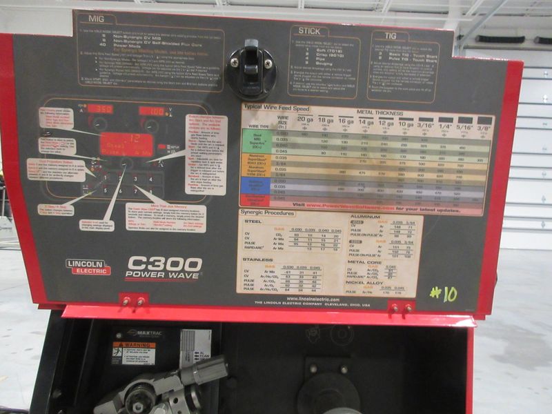 Lincoln Electric Power Wave C300 multi-process power source with an integrated wire feeder- Auction Item
