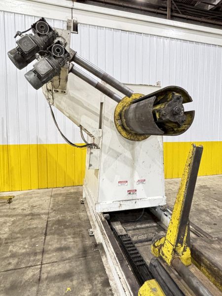 15,000 LBS X 36" COE MODEL #CPR-PO-15018 MOTORIZED COIL REEL UNCOILER W/ COIL CAR: STOCK #23436