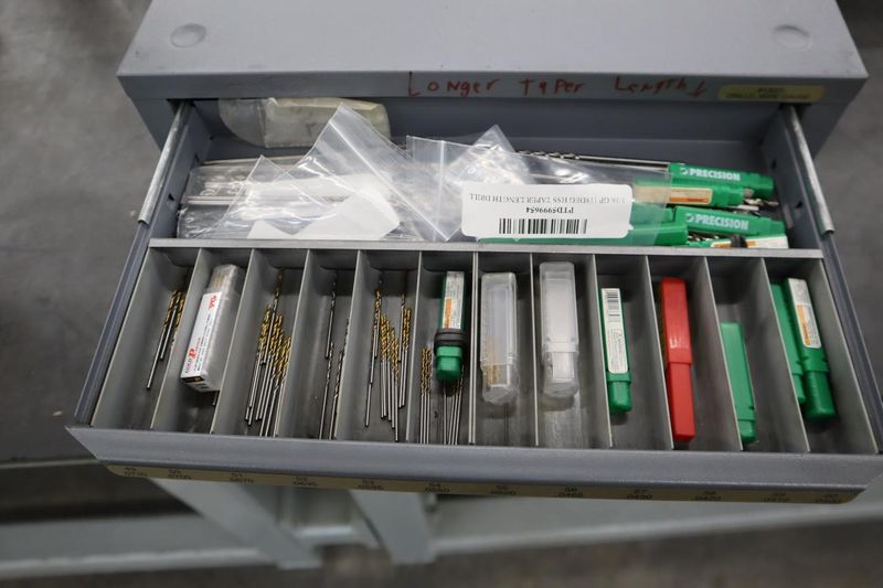Huot Drill Index, Wire Gauge Drills, 5 Drawer- Auction Item