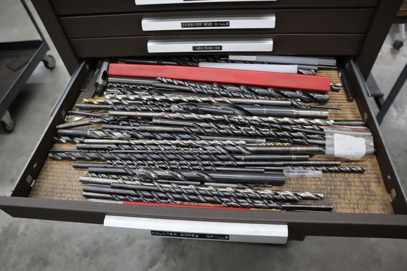 Kennedy 3-Tier Portable Tool Cabinet with Contents: Assorted Cutting Tools and More- Auction Item