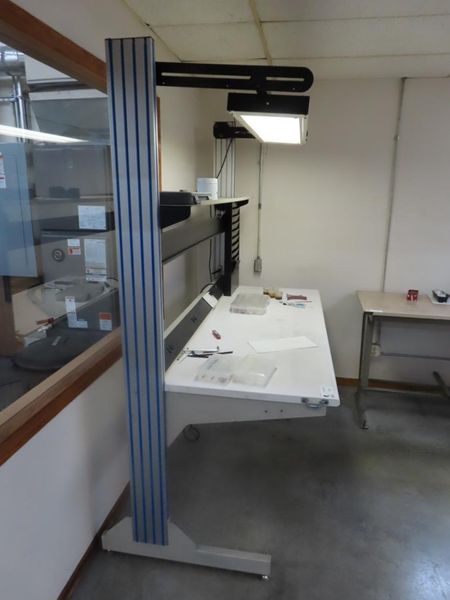 Adjustable Work Bench and Light w Power Strip- Auction Item