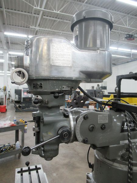 Bridgeport Series I-2HP Vertical Knee Mill, 2-Axis DRO, 9" x 48" Table, X & Y-Axis Power Feeds
