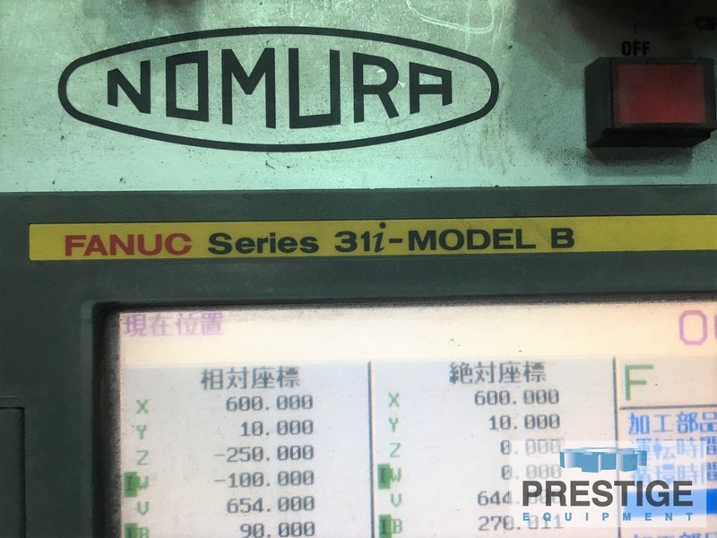 5.31" Nomura HBN-135QF , X-244", Y-157", Z-27.5", W-13.7", Z & W Cmb. 41.3", 60 HP, Rotary, Fanuc 31-iMB, 2019 #32090