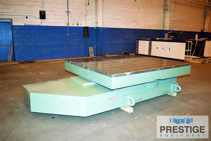 84" x 96" Giddings & Lewis Model 360C CNC Contouring B-Axis Rotary Table, 50 Ton Weight Capacity, 1992, #31396