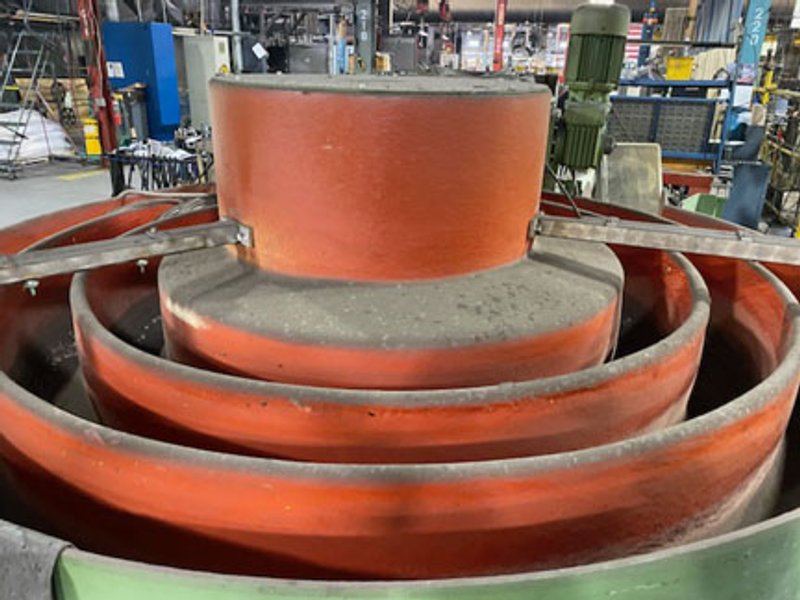 Rosler R-150/15 SE Vibratory Tumbling Multi Channel Metal Finishing Machine, Year 2000, 3219