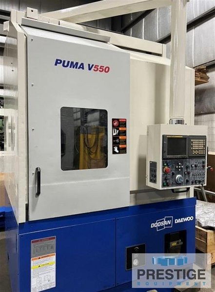 Doosan Puma V550, 28.7" swing, 24" Chuck, 2,000 RPM, 50 HP, Fanuc 21iTB, #32049