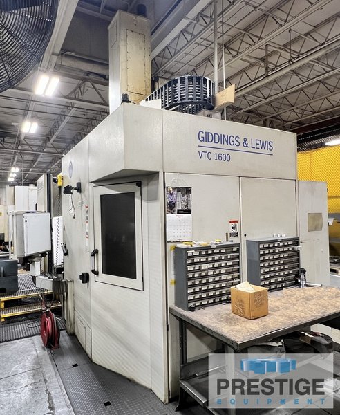 63" Giddings & Lewis, VTC-1600, 26 ATC, 78" Turning Diam., 85" U/RF, 69" Ram Stroke, 400 RPM, 100 HP, Fanuc 160i, #43312