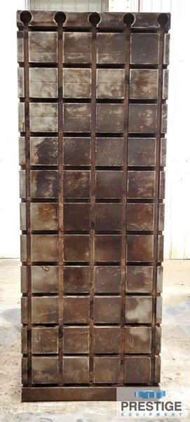 96" x 36" x 48" T-Slotted Angle Plate, 12 Horizontal T-Slots, 5 Vertical T-Slots, Fabricated, Qty. 2, #43232