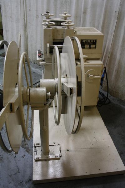 4.7' X 0.05 BRUDERER 19 ROLL STRAIGHTENER & COIL REEL: STOCK #64789