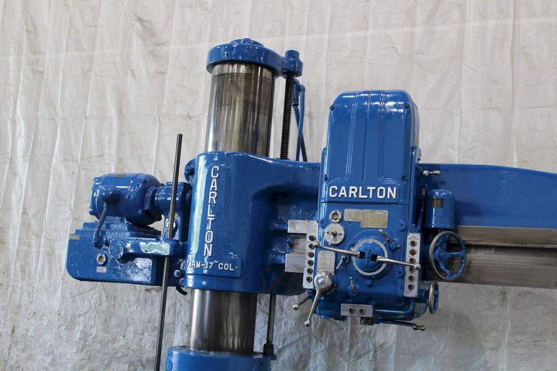 7' X 17" CARLTON RADIAL DRILL: STOCK #71609
