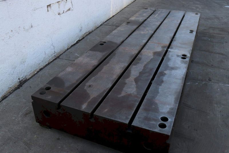144' X 48' WIDE X 12-1/2' THICK T SLOTTED FLOOR PLATE; STOCK #73253