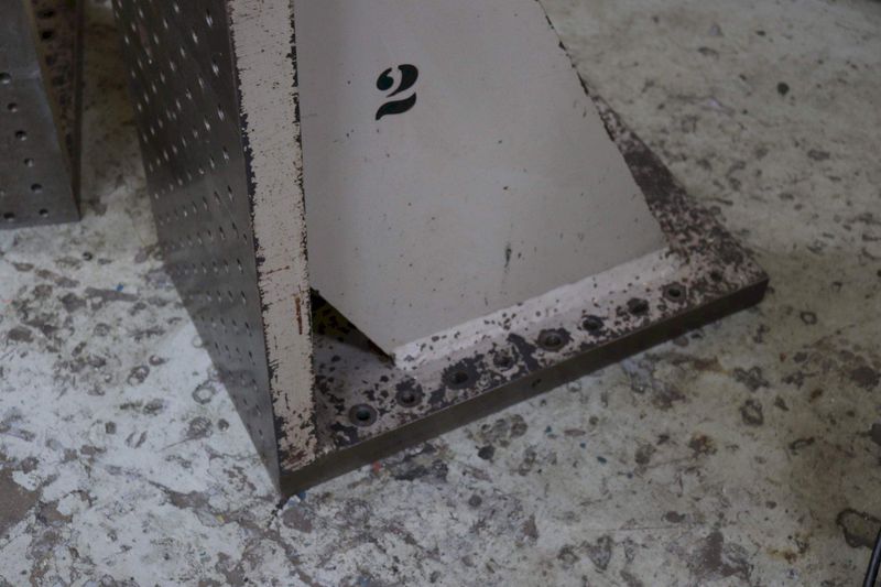 PAIR - 18" X 48" X 30" CUSTOM DRILLED  ANGLE PLATES: STOCK #73099