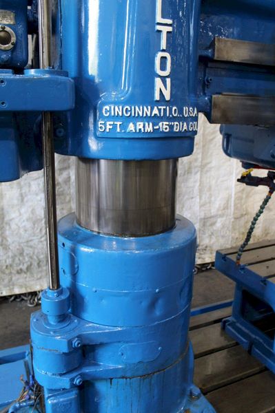 5' X 15" CARLTON RADIAL DRILL: STOCK #72206