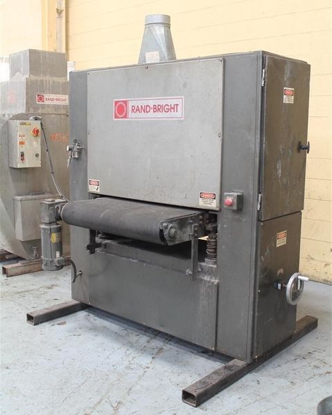 36' RAND BRIGHT BELT GRINDER & DUST COLLECTOR: STOCK #62629