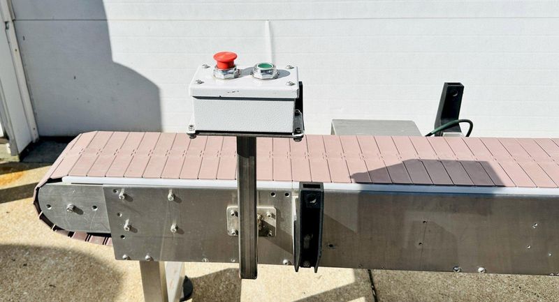 Stainless Steel  |  7.5” x 82” Flattop Belt Conveyor / Smooth Top Belt