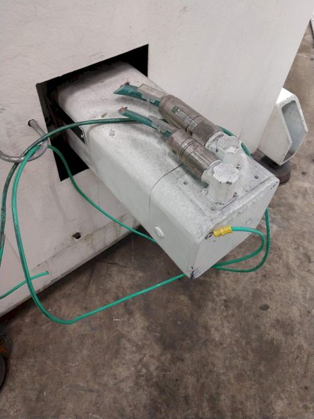 1,100 LB X 16" GSW MODEL #MHM0.5/1250SO SERVO MOTORIZED COIL REEL UNCOILER, NEW 1996: STOCK 1298