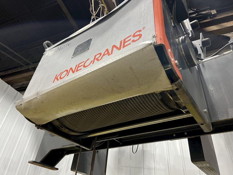 17.5 TON (2014) KONE-CRANES MODEL #CXT60410160P75GGN0S SINGLE GIRDER OVERHEAD CRANE HOIST & TROL