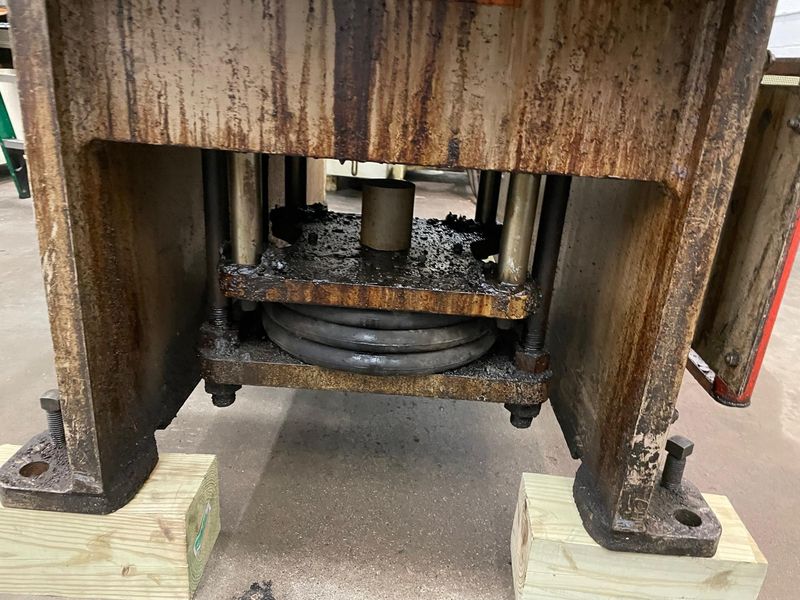 Cincinnati Model 75 OBS 75 Ton Hydraulic Gap Frame Press, 8" Stroke, Die Cushion, Cincinnati Tonnage and Position Controls
